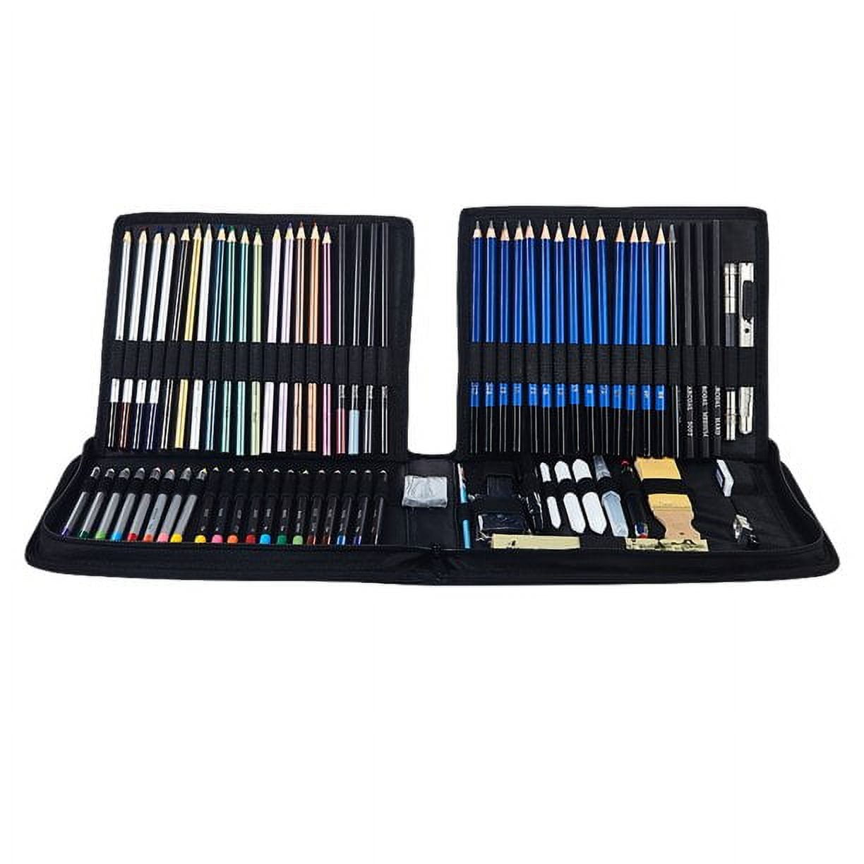 145-piece Professional Drawing Pencils And Sketch Art Supplies Includes Oil  Base Colored Pencil Charcoal Pencil Eraser Sketchbook Paper Portable Zippe