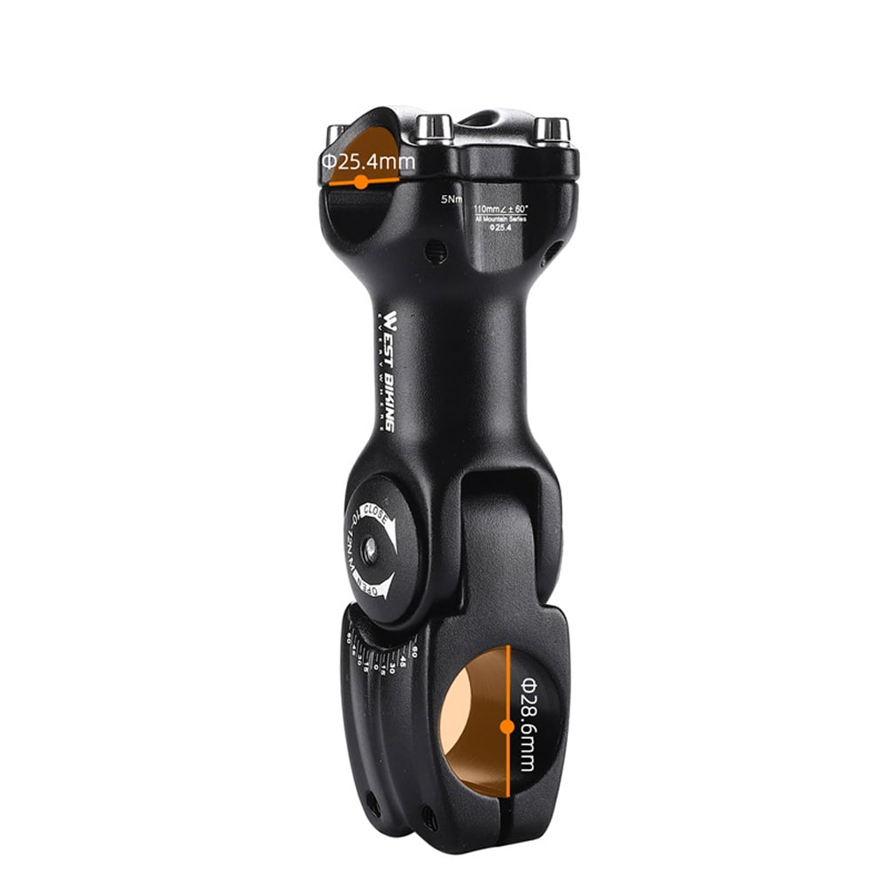 Arealer Adjustable Handlebar Stem Variable 60 Degree Angle Aluminum