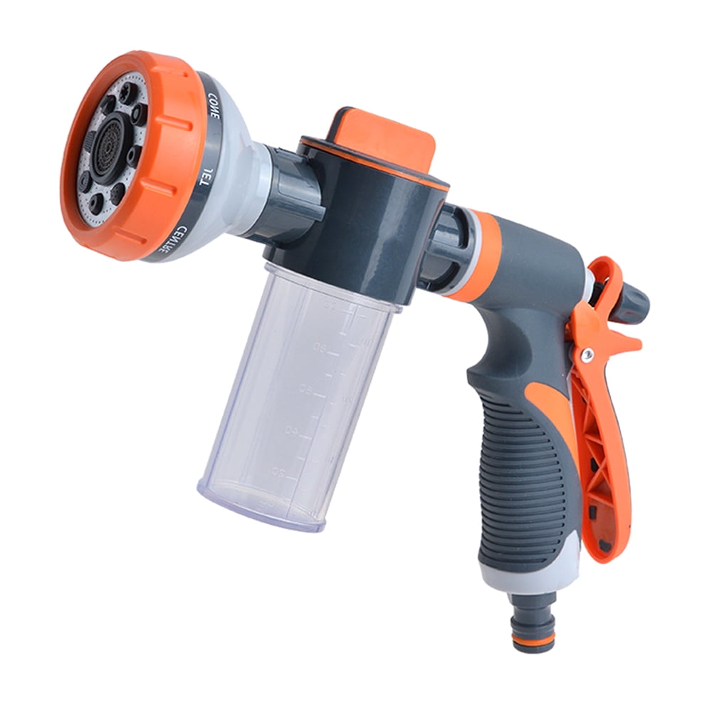 Arealer Car Washer High Pressure Hose Foam Sprayer Foam Nozzle Soap Dispenser Garden Watering Tool with 8 Watering Modes for Car Washing Flora Watering Pets Shower