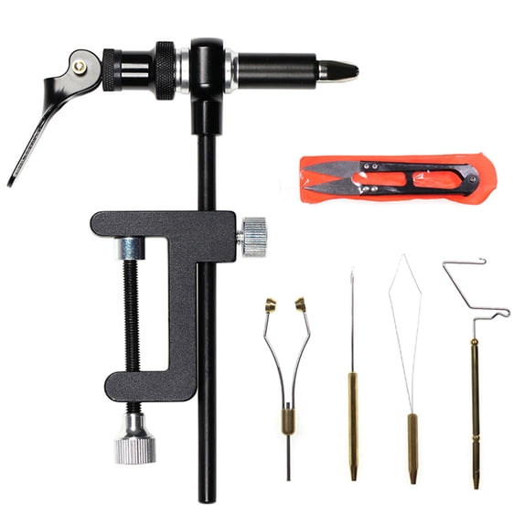 Arealer Fly Tying Tools Combo Kit Fly Tying Vise Bobbin Holder Threader Whip Finisher Scissors