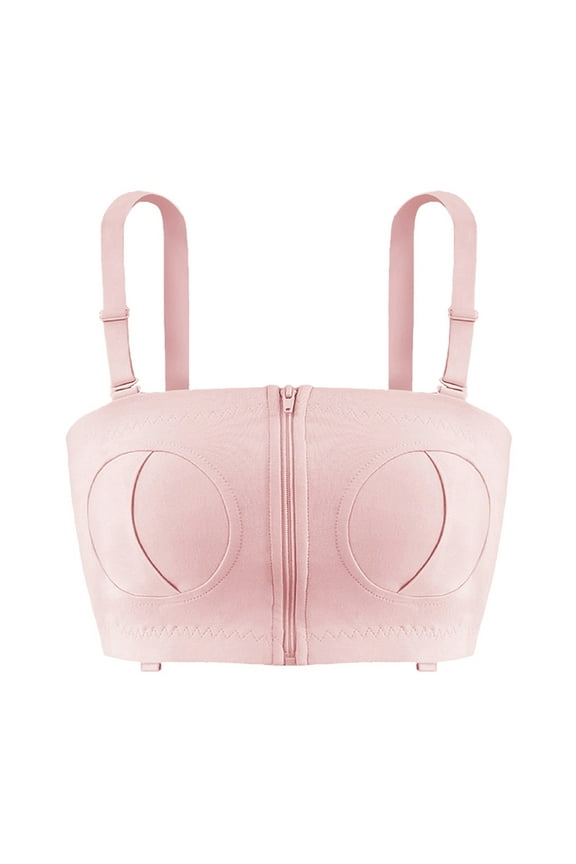 Hands Free Pumping Bra Adjustable Cotton Pump Bra No Steel Ring Nursing Bra