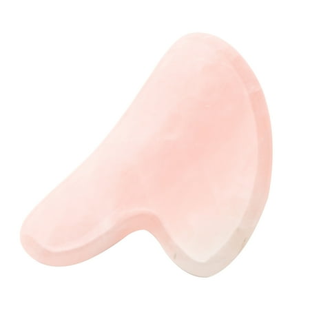 Arealer Natural Rose Quartz Stone Guasha Facial Face Neck Body Gua Sha Board Massager