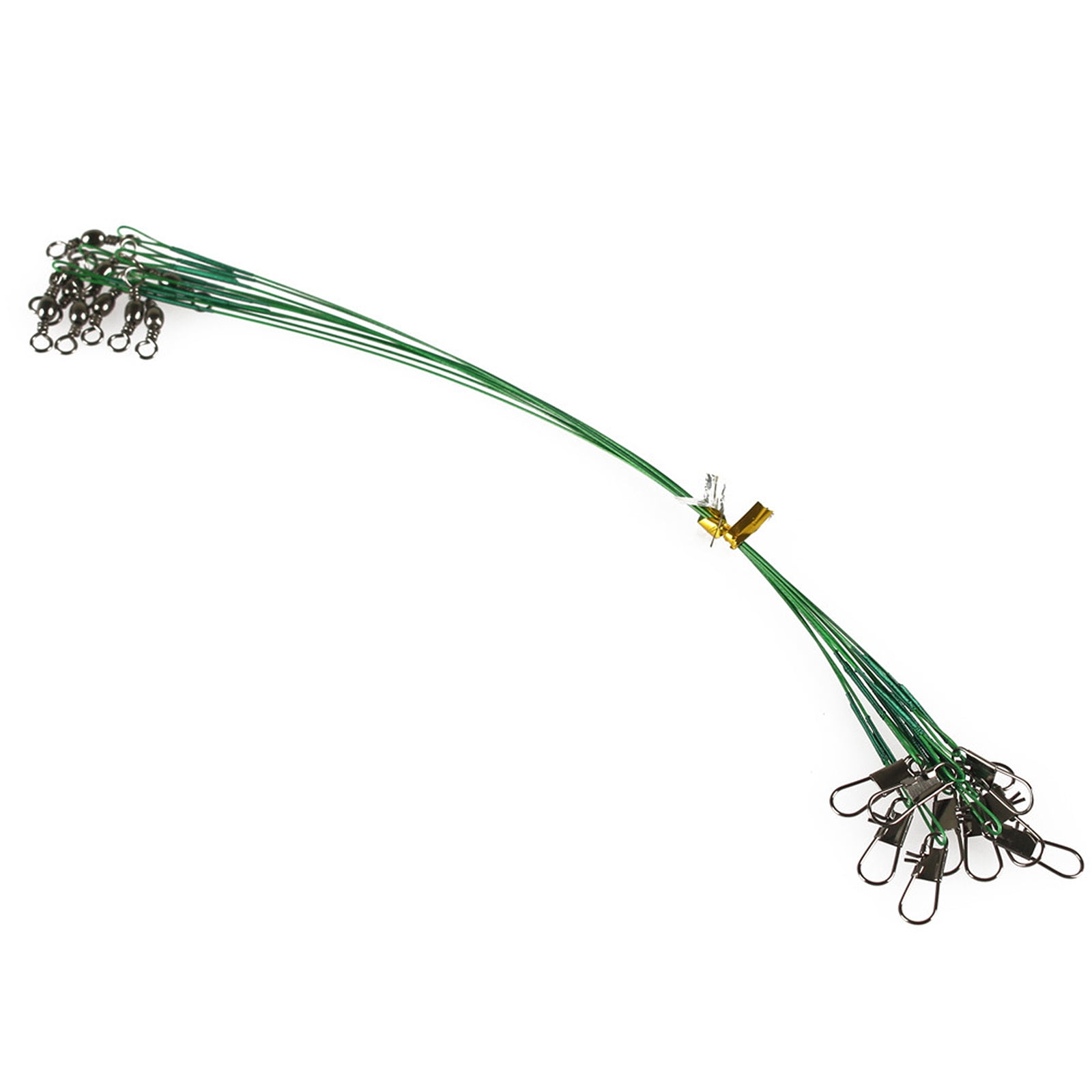 Arealer Steel Leader Fishing Wire Leaders, 20pcs Pack Heavy Duty Leaders with Swivels and Snaps