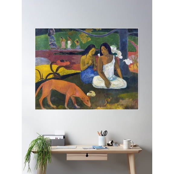 Arearea (Joyfulness) By Paul Gauguin (1892) Poster Wall Art, Modern Wall Decor For Living Room Bedroom, 12x18 UNFRAMED