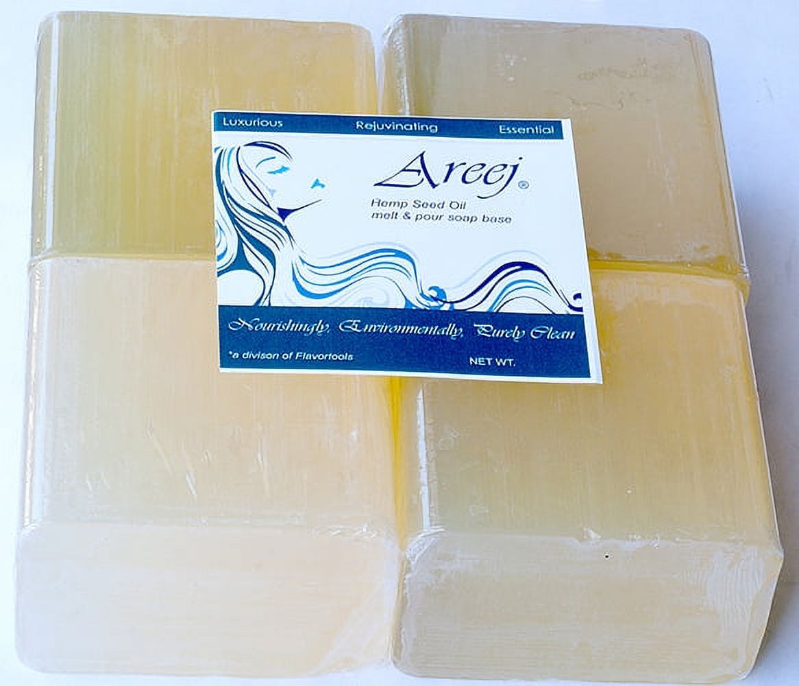 Areej HypoAllergenic Biodegradable Hemp Seed Oil Soap Base made with