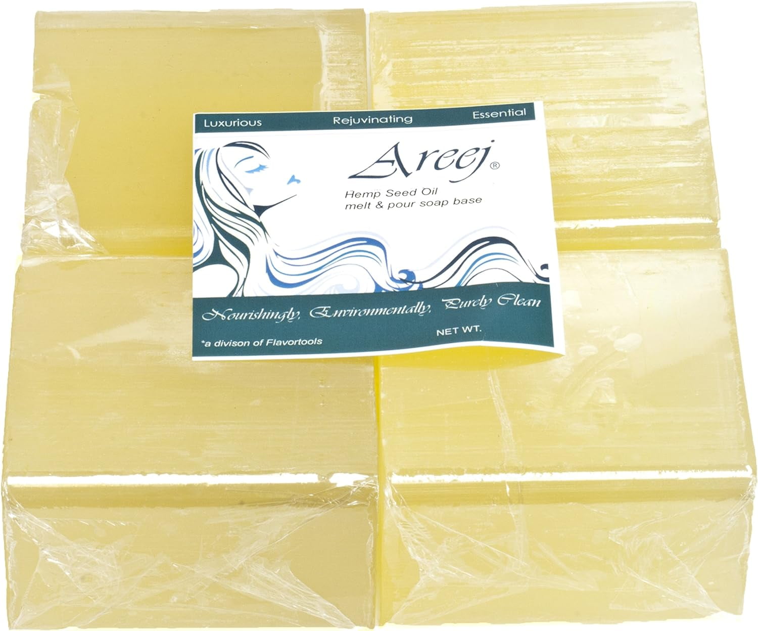 Areej HypoAllergenic Biodegradable Hemp Seed Oil Soap Base made with
