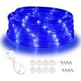 thumbnail image 1 of Areful Blue LED Lights, 16ft Rope Lights, Connectable and Flexible Blue Strip Lighting, High Brightness 3528 LEDs with Clear PVC Jacket, Waterproof Weatherproof for Indoor Outdoor Use, 1 of 7