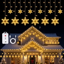 9PCS Areker Christmas Window Curtain Lights,Multi‑Color Tree Star ...