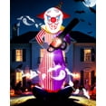 thumbnail image 1 of Areker 12FT Chainsaw Killer Clown Halloween Inflatable Decorations,Halloween Yard inflatable with PIR Motion-Activated Scream,for Patio Lawn Party Outdoor Decor, 1 of 9