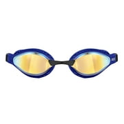 Arena Air-Speed Anti-Fog Swim Goggles for Men and Women, Yellow Copper/Blue, Mirror Lens