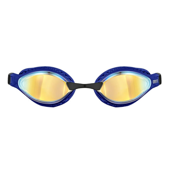 Arena Air-Speed Anti-Fog Swim Goggles for Men and Women, Yellow Copper/Blue, Mirror Lens