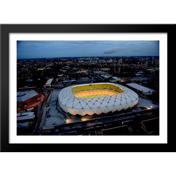 Arena Amazonas 40x28 Large Black Wood Framed Print Art