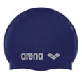 thumbnail image 1 of Arena Classic Silicone Youth Swim Cap in Denim-Silver, One Size Fits All, 1 of 2