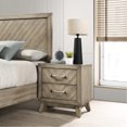 thumbnail image 1 of Arena Contemporary Bedroom Nightstand In Antique Gray - Modern And Functional. Spacious Drawers, Materials. , Particle Board & Rubber Wood Construction. 23.6"w X 25.5"h 16.5"d Nightstand, Functional, 1 of 3