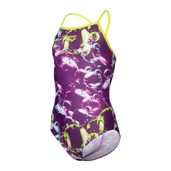 Arena Girl's Soap Bubbles Light Drop Back One Piece Swimsuit