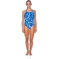 thumbnail image 1 of Arena Women's Shattered Glass Light Drop Back MaxLife One Piece Swimsuit Royal 24, 1 of 6