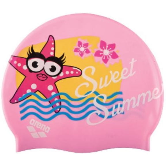 Arena Kids AWT Multi Swim Cap in Pink, One Size Fits All