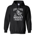 thumbnail image 1 of Arena Lights and Hockey Fights Hoodie Sweatshirt Unisex Large Black, 1 of 5