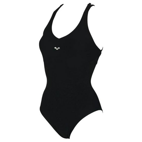 Arena Maia Criss Cross Back One Piece Women (46, Black Black)