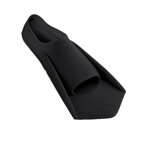 Arena POWERFIN Swim Fins in Black-Silver, Size 8-9