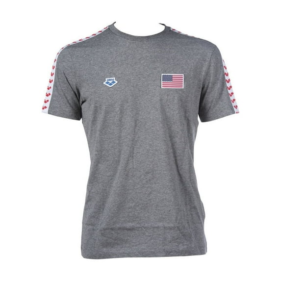 Arena T-Shirt Team Men (Dark Grey Melange USA, Large)