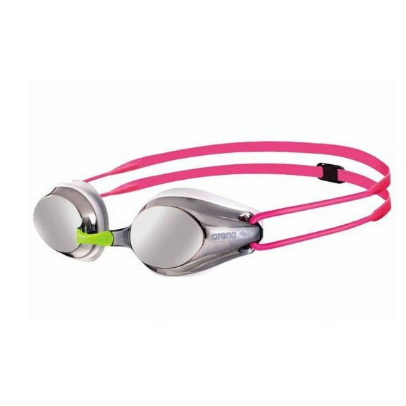 Arena Tracks Jr Youth Swim Goggles, Violet/Fuchsia/Green, Mirror