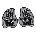 thumbnail image 1 of Arena Unisex Adult Vortex Evolution Swimming Hand Paddles for Women and Men Adjustable Straps Curved Design, Silver/Black, Medium, 1 of 2