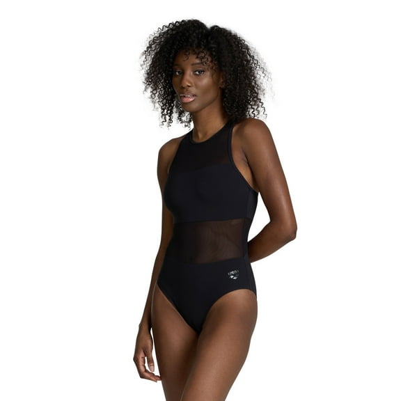 Arena Women Mesh Panels Swimsuit Vent Back