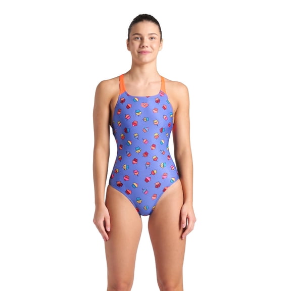 Arena Women's Cupcakes One Piece Swimsuit Swim Pro Back
