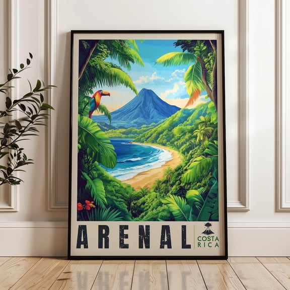 Arenal Volcano Costa Rica Travel Wall Art Decor Unframed Paper Print