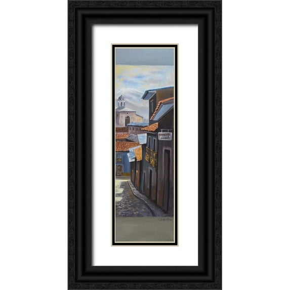 Arenas, Nelly 8x18 Black Ornate Wood Framed with Double Matting Museum Art Print Titled - Pueblito II