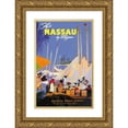 thumbnail image 1 of Arenburg, Von 13x18 Gold Ornate Wood Framed with Double Matting Museum Art Print Titled - Fly to Nassau by Clipper, 1 of 4