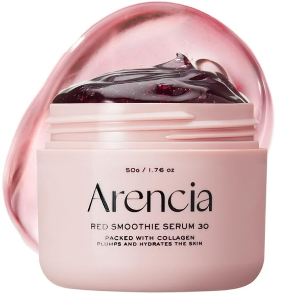 Arencia - Fresh Red Smoothie Serum 30. Overnight Red Smoothie Face Mask Serum, Glowing & Soothing with 30% red collagen, Niacinamide, Peptide, Vitamin E