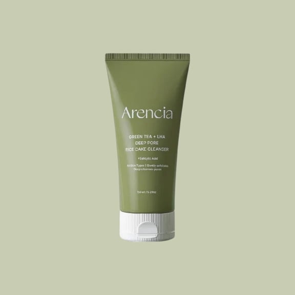 Arencia Green Tea + LHA Deep Pore Rice Cake Cleanser