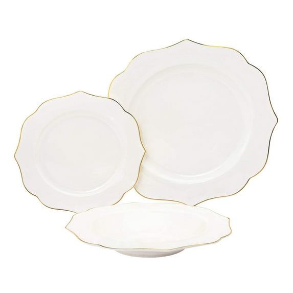 Arendale Porcelain 12 Piece Dinnerware Set, Service For 4
