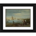 thumbnail image 1 of Arent Arentsz. Cabel 18x14 Black Ornate Wood Framed Double Matted Museum Art Print Titled - A Bird Hunter on a Riverbank (C. 1626 - C. 1631), 1 of 5