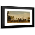 thumbnail image 1 of Arent Arentsz. Cabel 24x15 Black Modern Framed Museum Art Print Titled - River Landscape with Hand -Reading Women (C. 1625 - C. 1631), 1 of 1