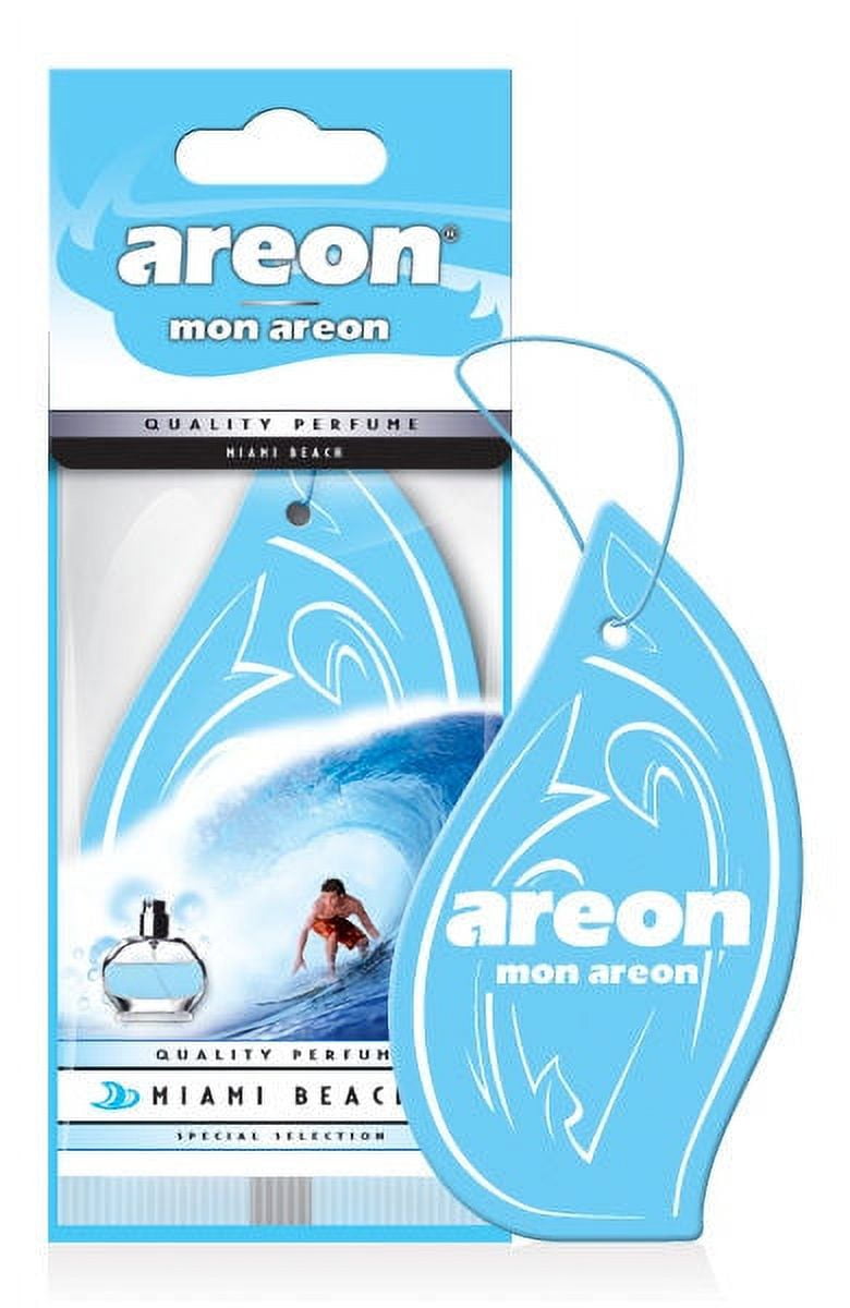 Areon Car Hanging Air Freshener, 12pk, Miami Beach
