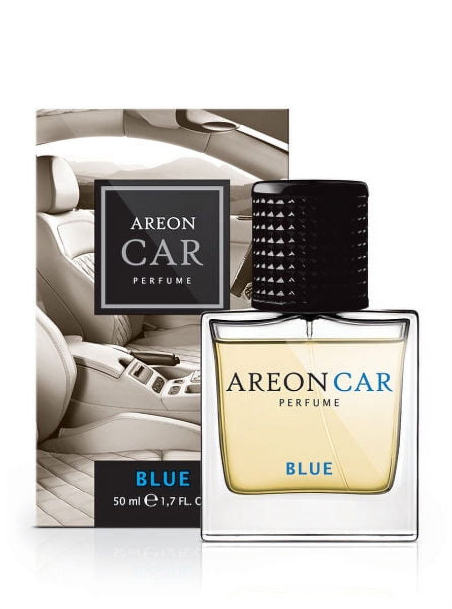 Areon Car Perfume 1.7 Fl Oz. (50ml) Glass Bottle Cologne Air Freshener, BLUE