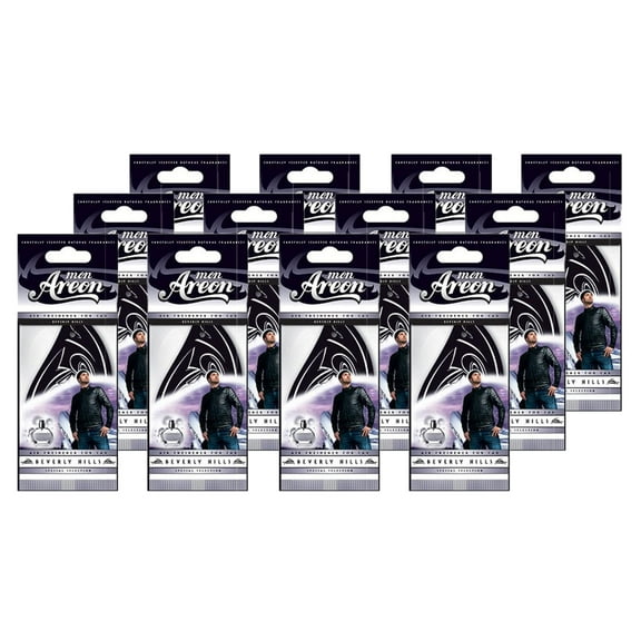 Areon MON Modern Classic Design Hanging Car Air Freshener, Beverly Hills 12-Pack