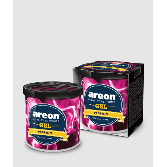 Areon Passion GCK07 Gel Air Freshener for Car, Home & Office, Fruity Vanilla Fragrance, Long Lasting Scent, pack of 3