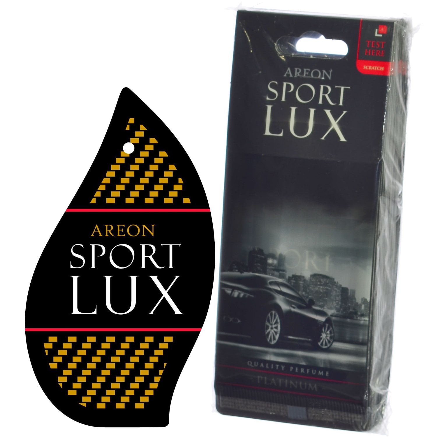 Areon Sport Lux Deodorante Auto – Confezione 5 Cartoncini, Fragranza Platino, Lusso E Freschezza Per Auto, Casa, Ufficio