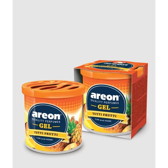 Areon Tutti Frutti GCK08 Gel Air Freshener for Car, Home & Office, Fruity Fragrance, Long Lasting Scent, pack of 3