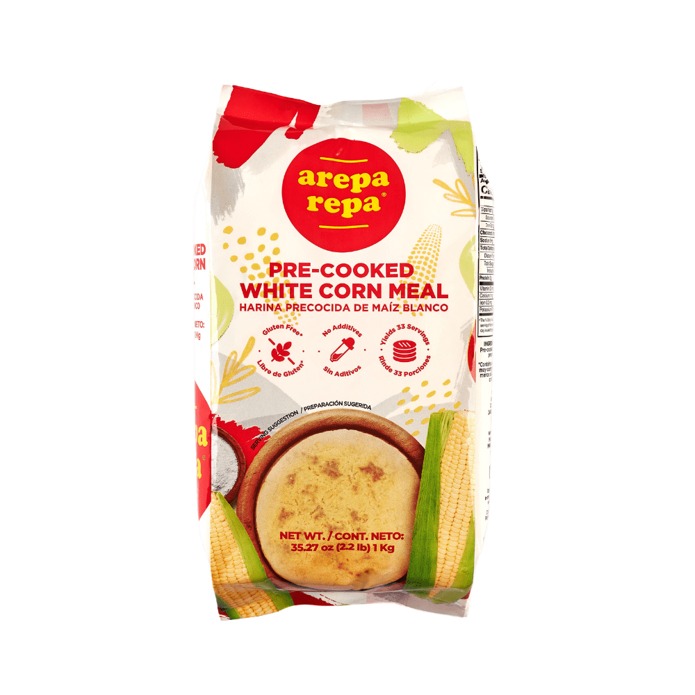 Arepa Repa- Pre cooked white corn meal / Gluten free / 100% corn / 35. ...