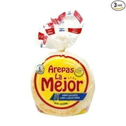 Arepas La Mejor Cheese-Flavored Arepas – Colombian Corn Tortilla Patties with Cheese – 3 Packs