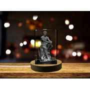 Ares 3D Engraved Crystal Keepsake/Gift/Decor/Collectible/Souvenir