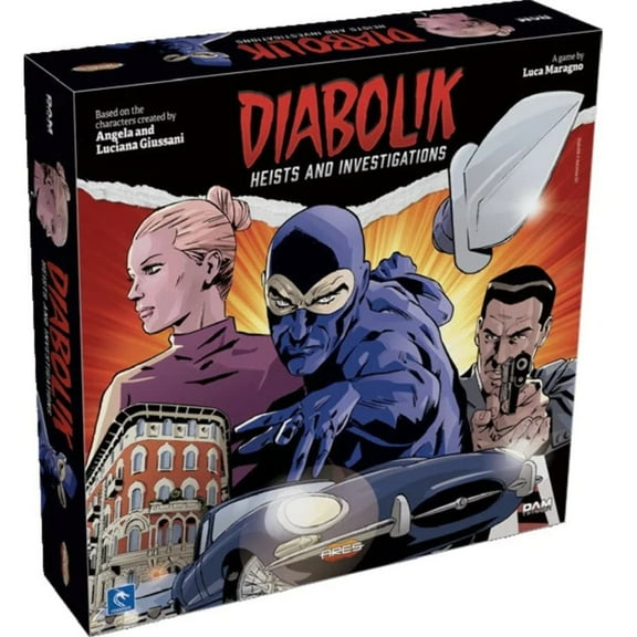 Diabolik: Heists and Investigations - A Board Game by Ares Games 2-4 Players - Board Games for Family 30-60 Minutes of Gameplay - Games for Family Game Night - for Teens and Adults Ages 14+ - English