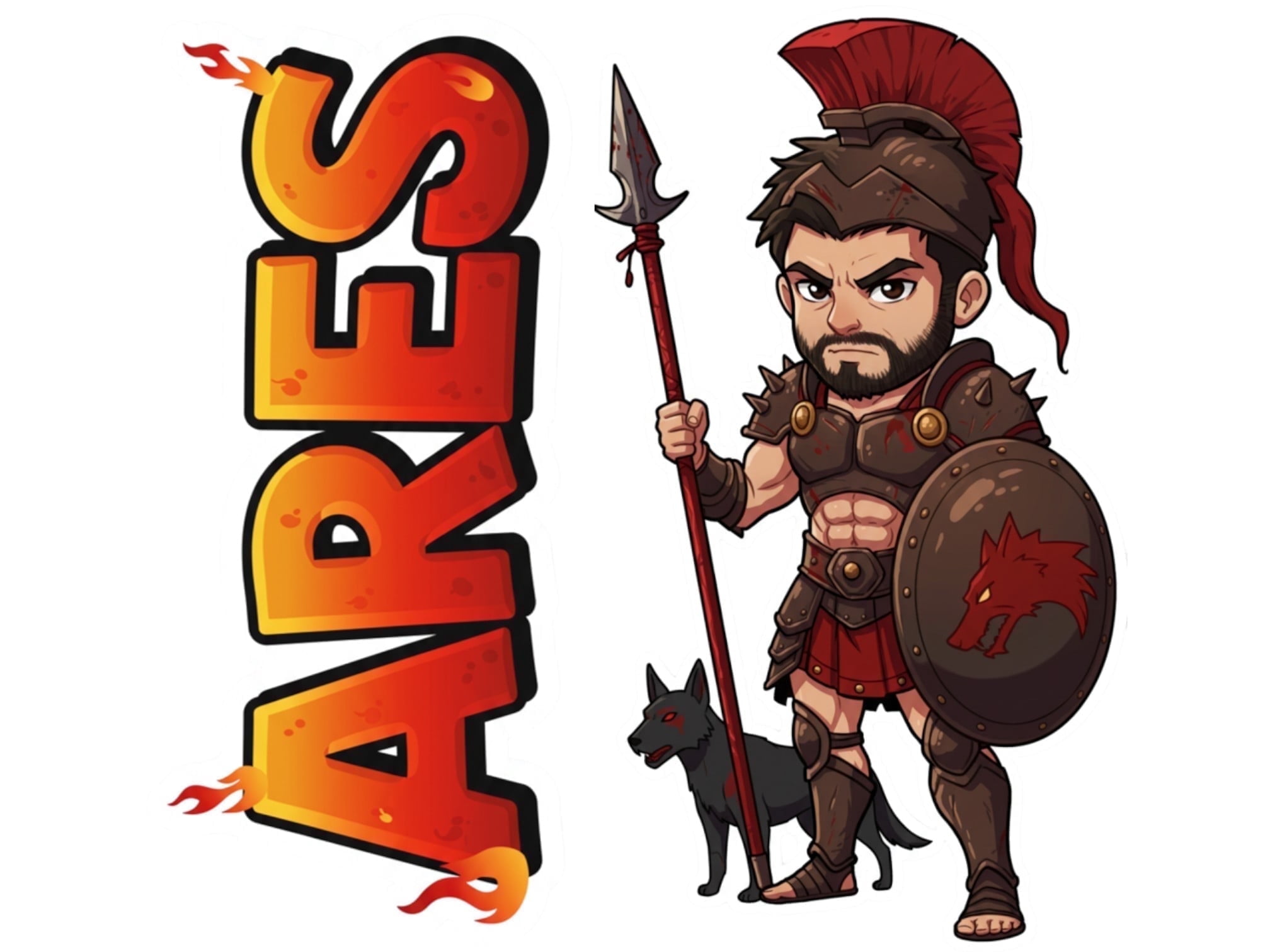 Ares Sticker and Magnet – Enyalios Mythkins™ – Greek God of War ...