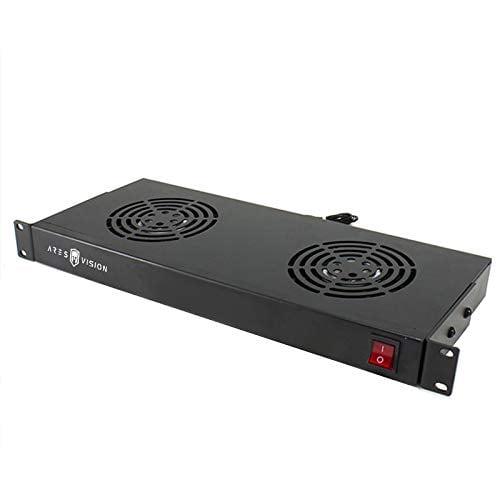 Ares Vision Ares Vision Dual 1U Cooling Air Circulating Fans For 19'' Wide Standard Server Cabinet/Rack (Dual Fans) Electronic_Component_Fan