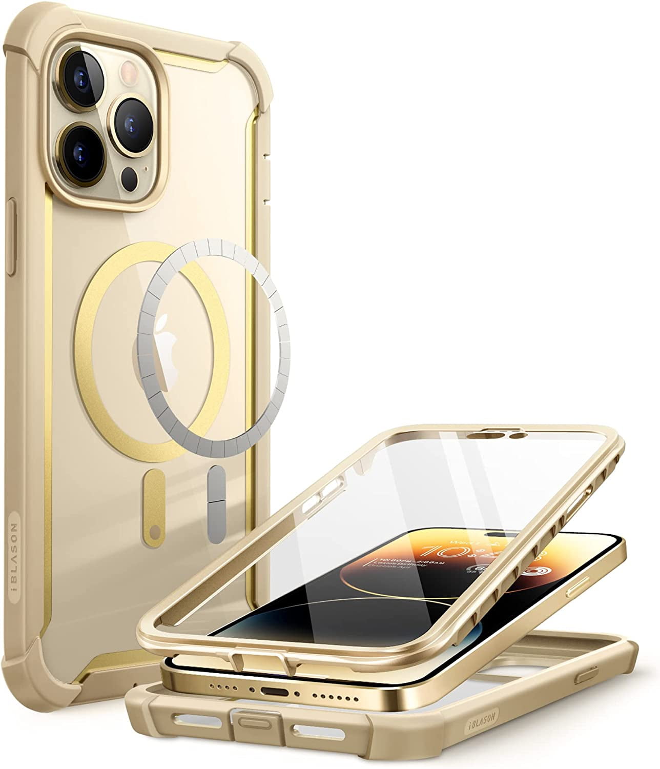 Ares for iPhone 14 Pro Max Case [Builtin Screen Protector] [Military